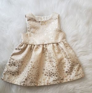Cat & jack beige and gold dress